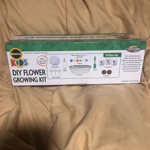 New Miracle Grow Kid Gardening Flower Growing Kit Paint Set summer project gift - Picture 6 of 8